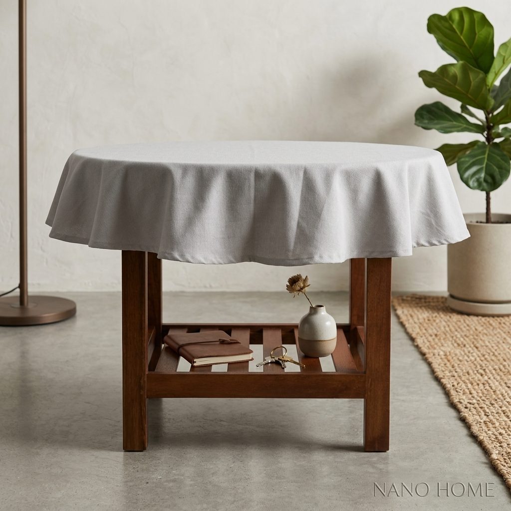 Draped table cloth