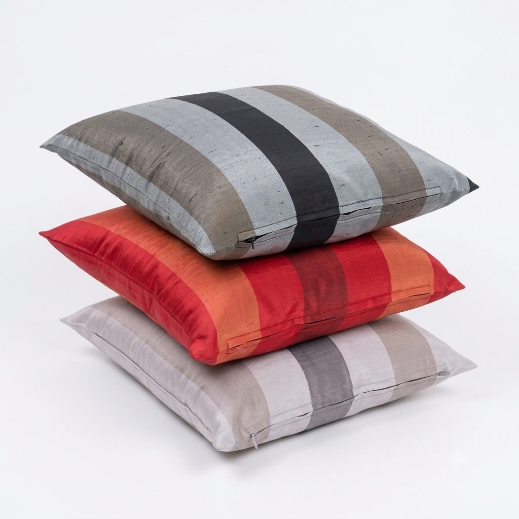 Checked cushion stack